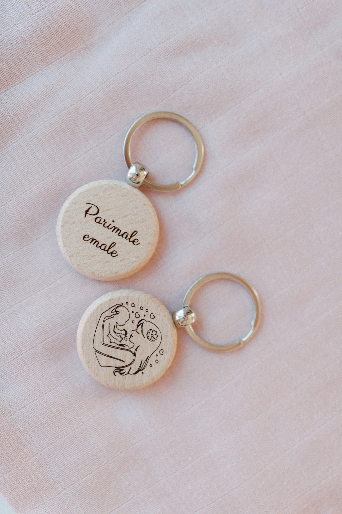 (𝐍𝐄𝐖) 2-sided wooden keychain