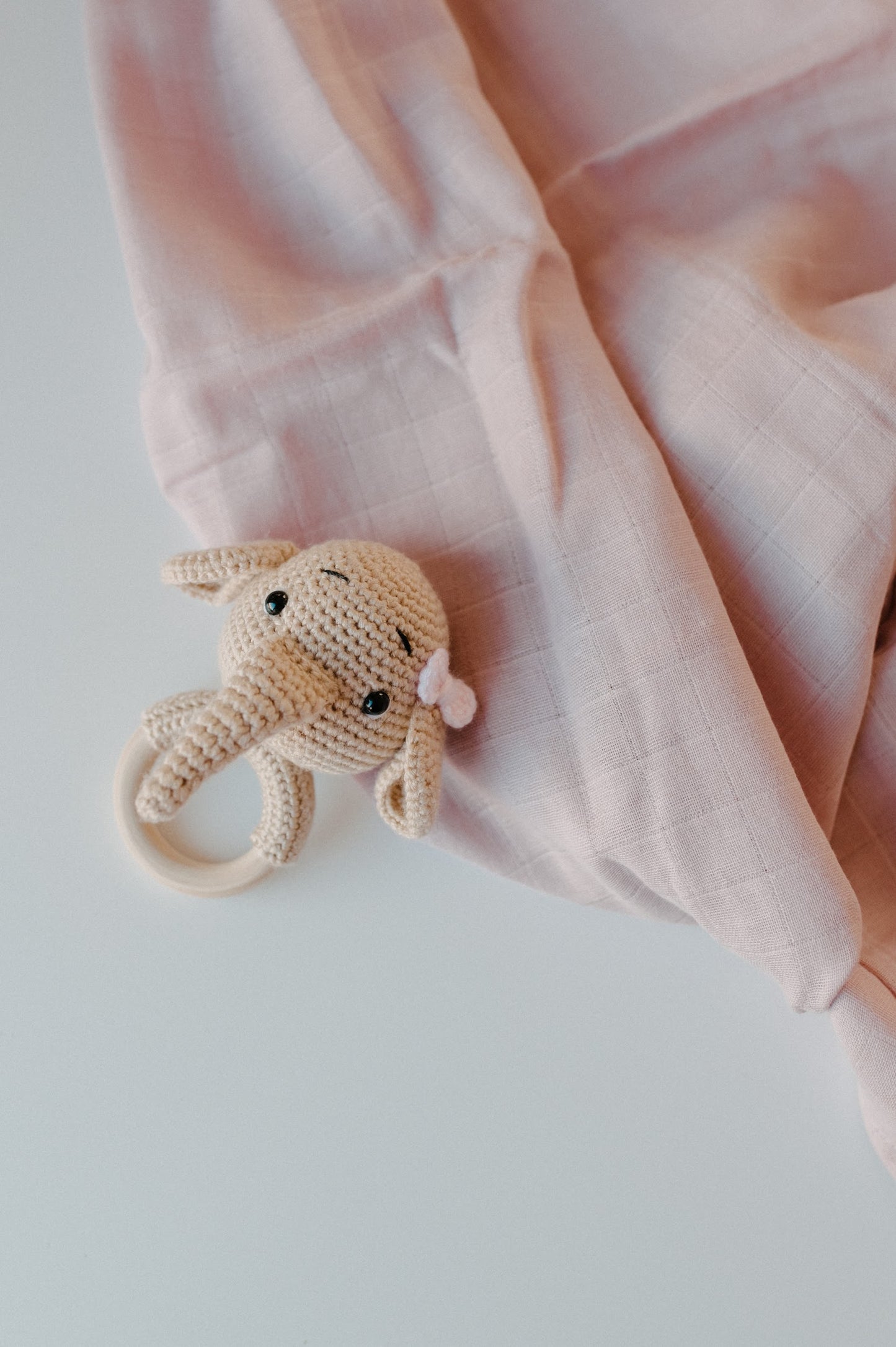 Crochet baby rattle "Elephant"