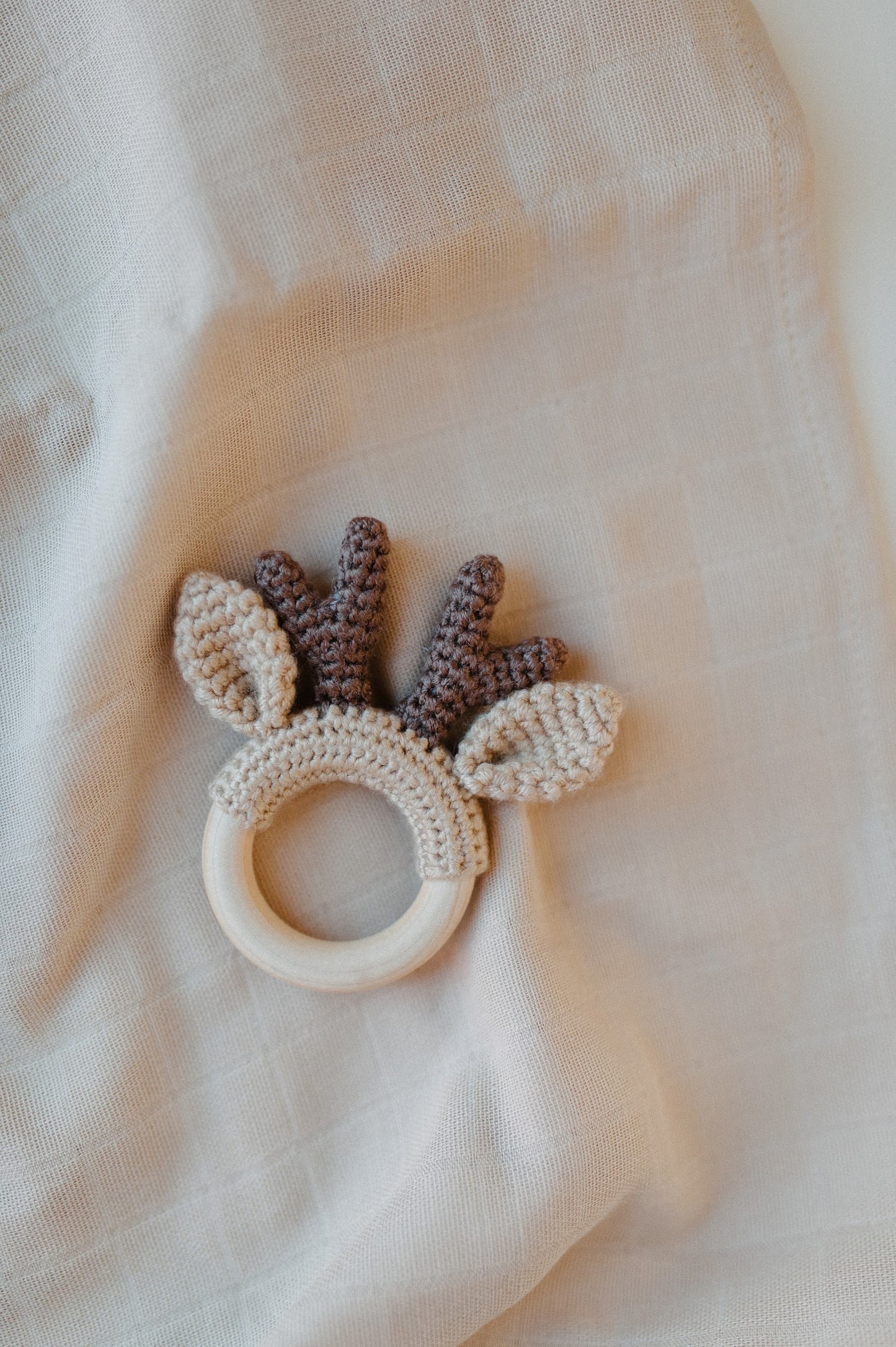 (𝐍𝐄𝐖) Crochet teether "Deer ears"