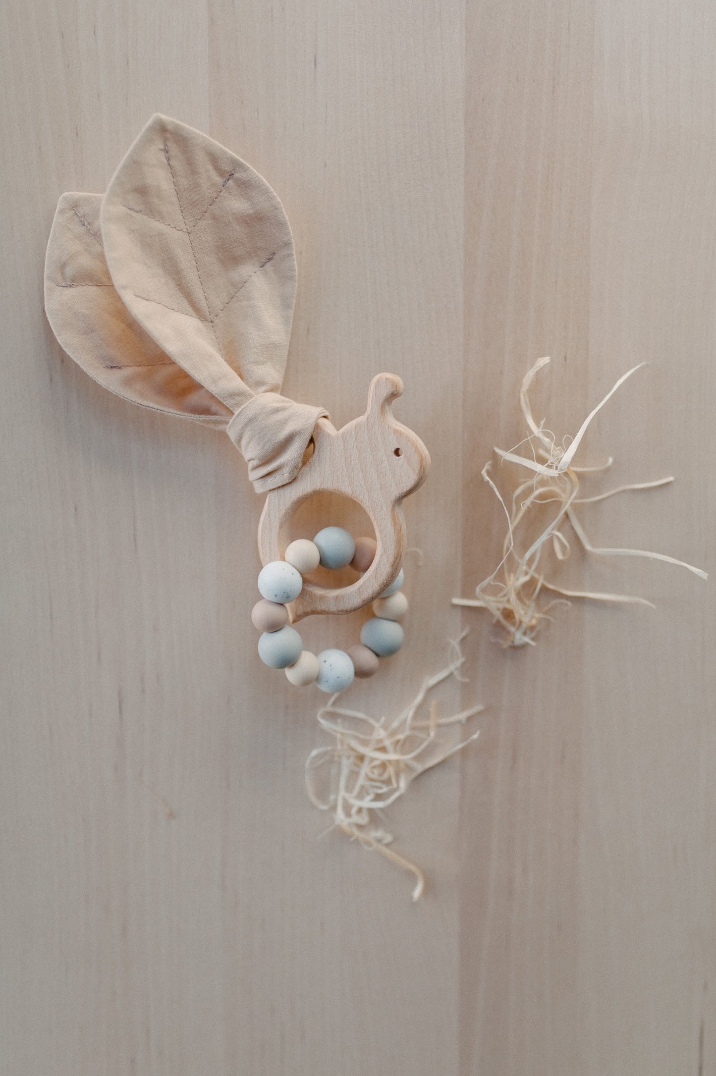 Sensory toy and teether "Crinkle bunny ears"