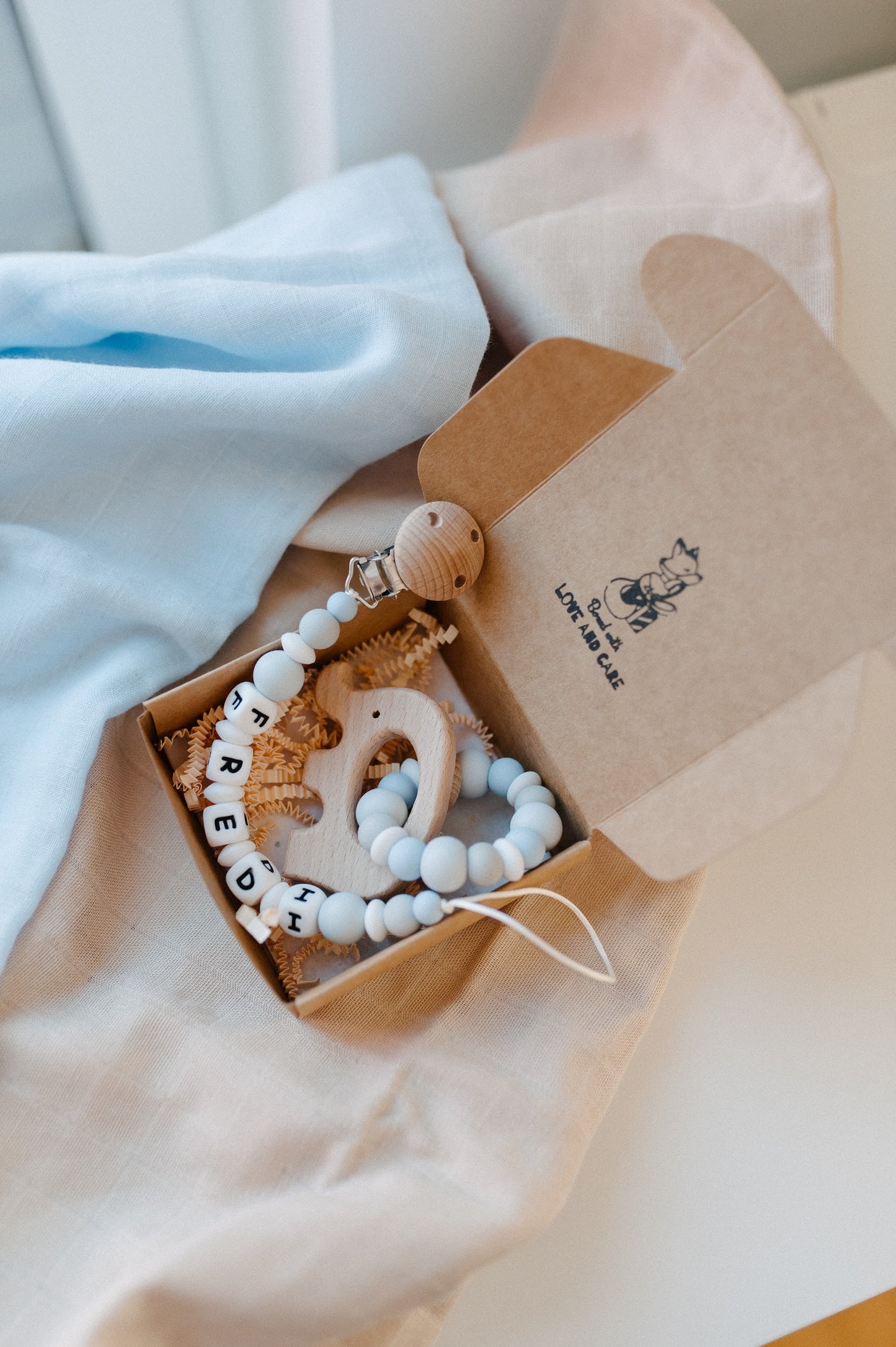 (πππ) Personalized pacifier holder and teething ring