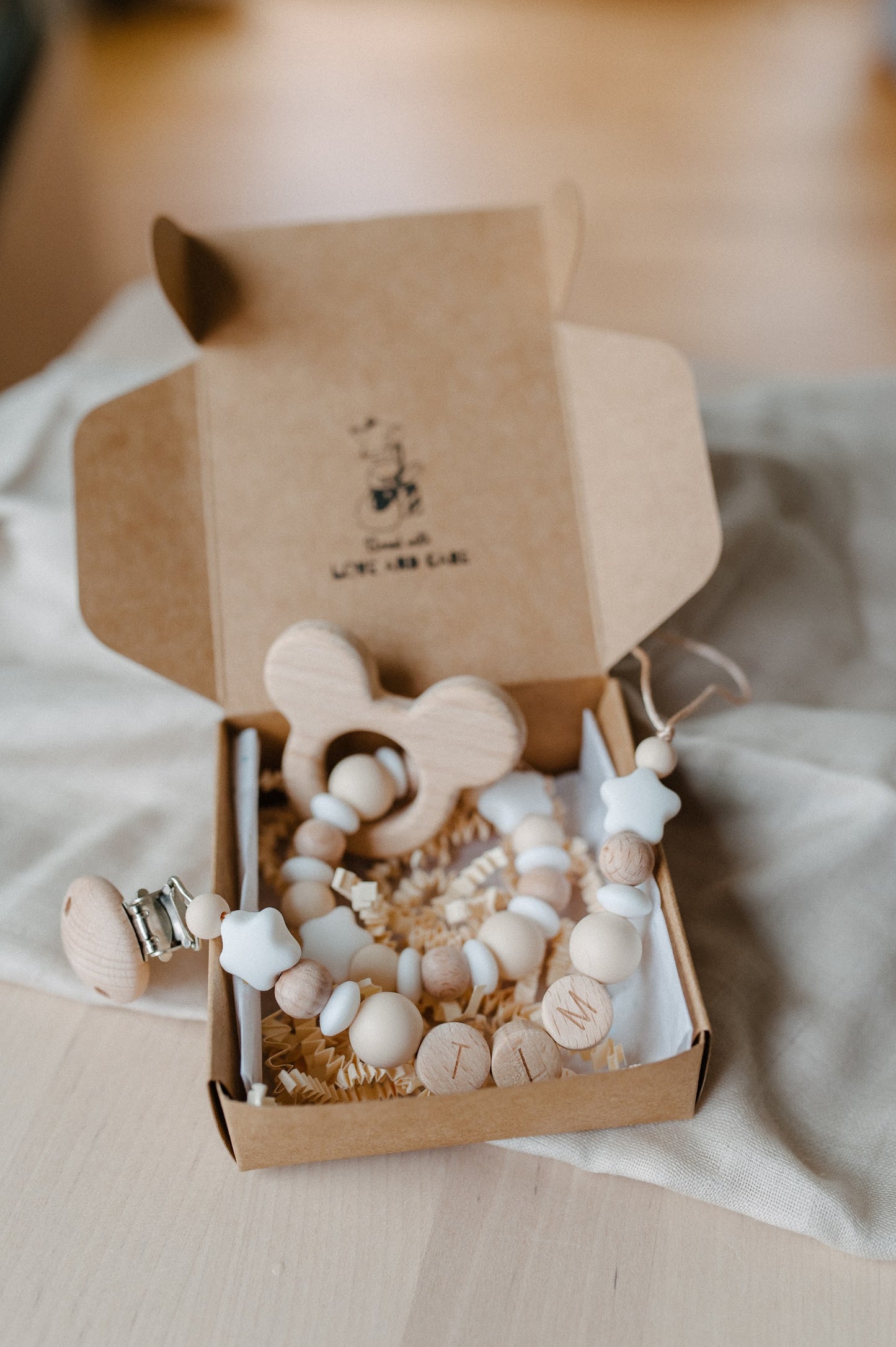 Personalized pacifier holder and teething ring