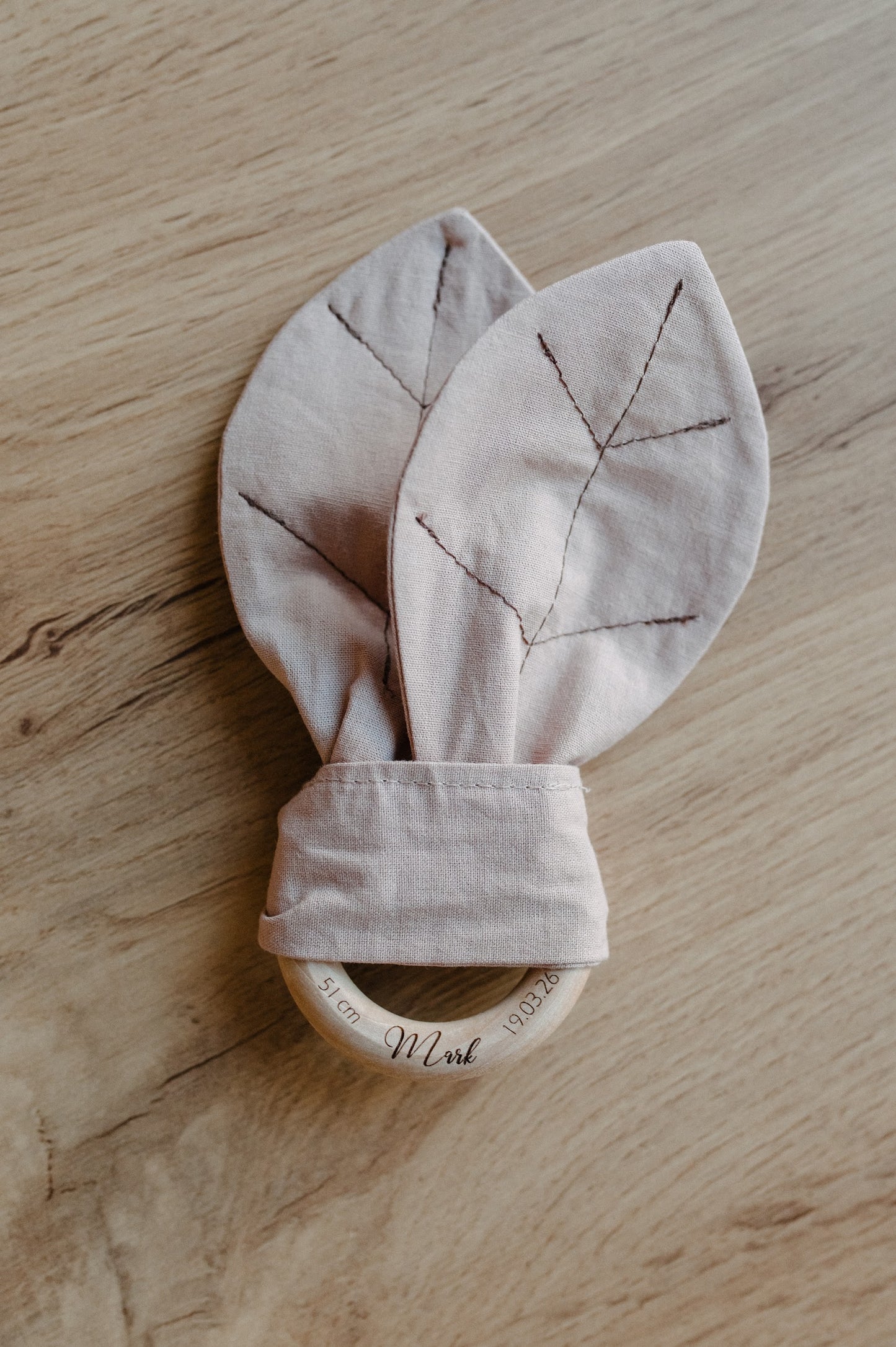 (𝐍𝐄𝐖) Personalized sensory toy and teether "Crinkle bunny ears"