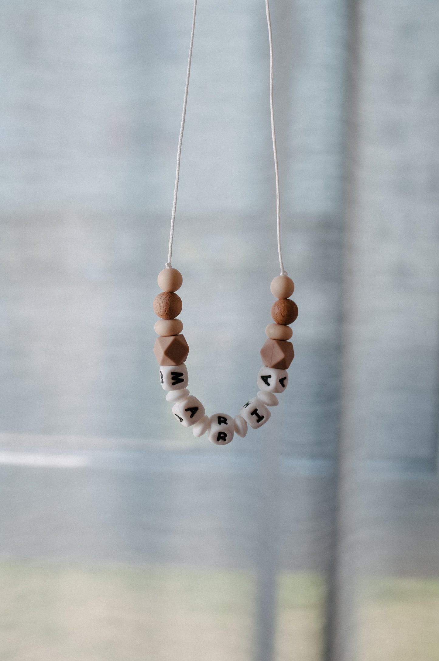 Personalized teething necklace