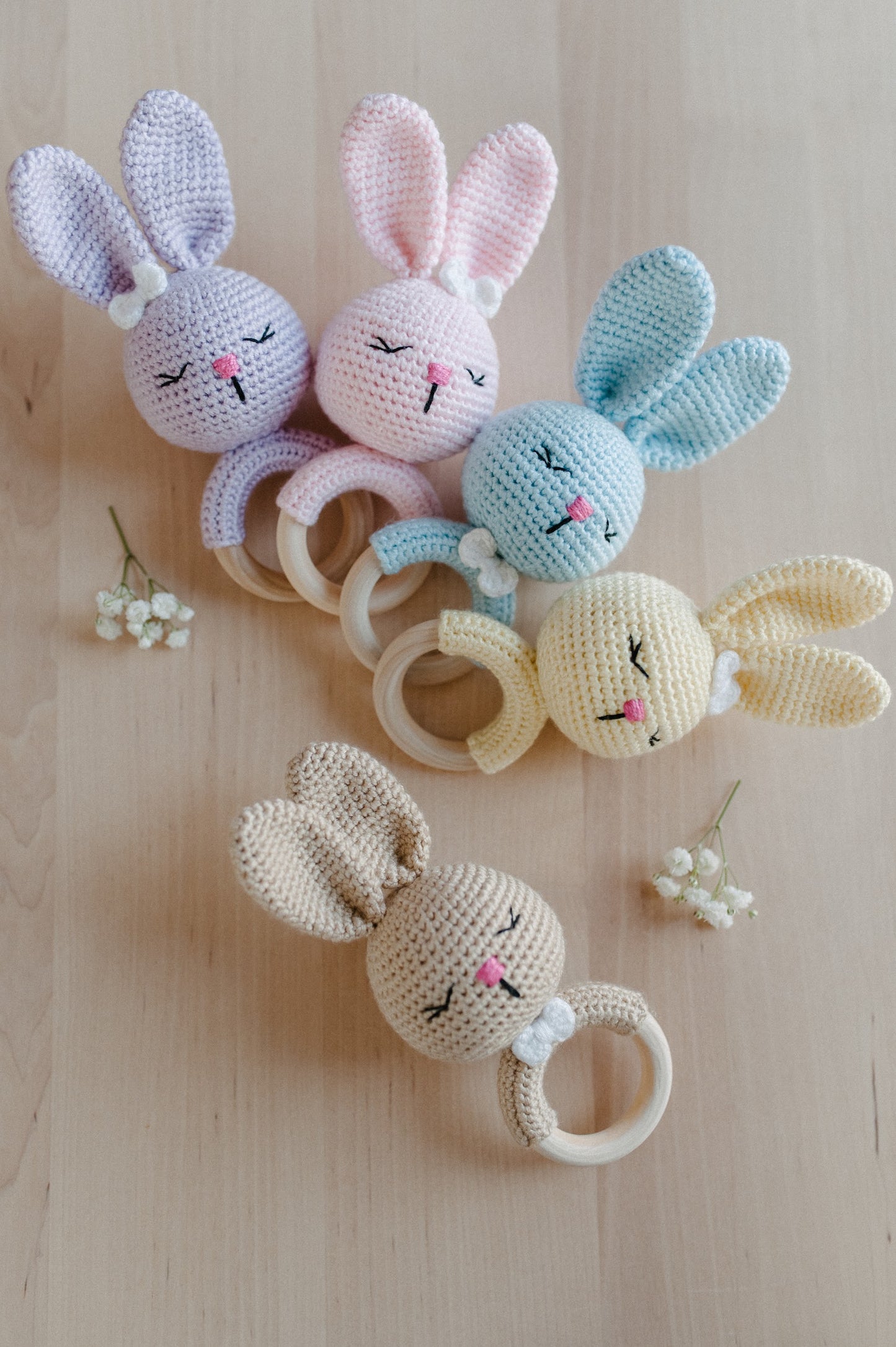 Crochet baby rattle "Bunny"