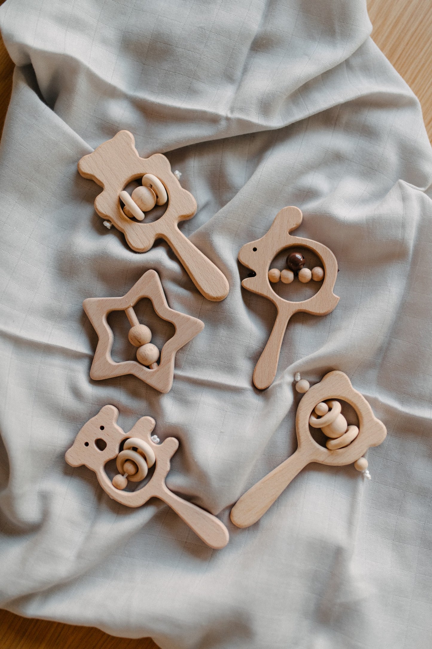 (𝐍𝐄𝐖) Personalized wooden rattle