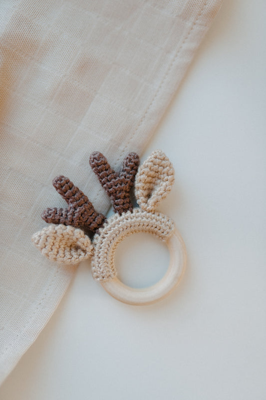 (𝐍𝐄𝐖) Crochet teether "Deer ears"