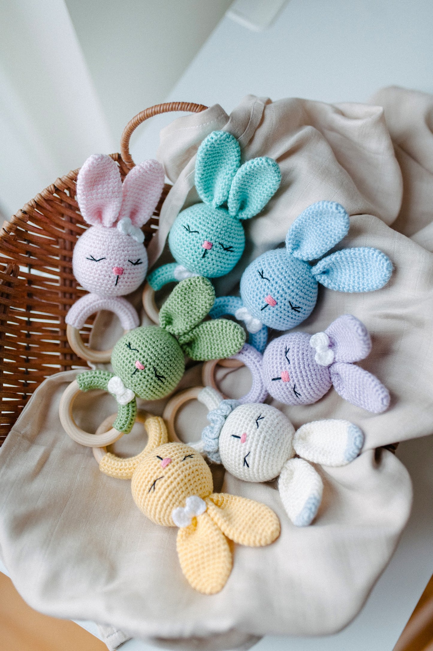 Crochet baby rattle "Bunny"