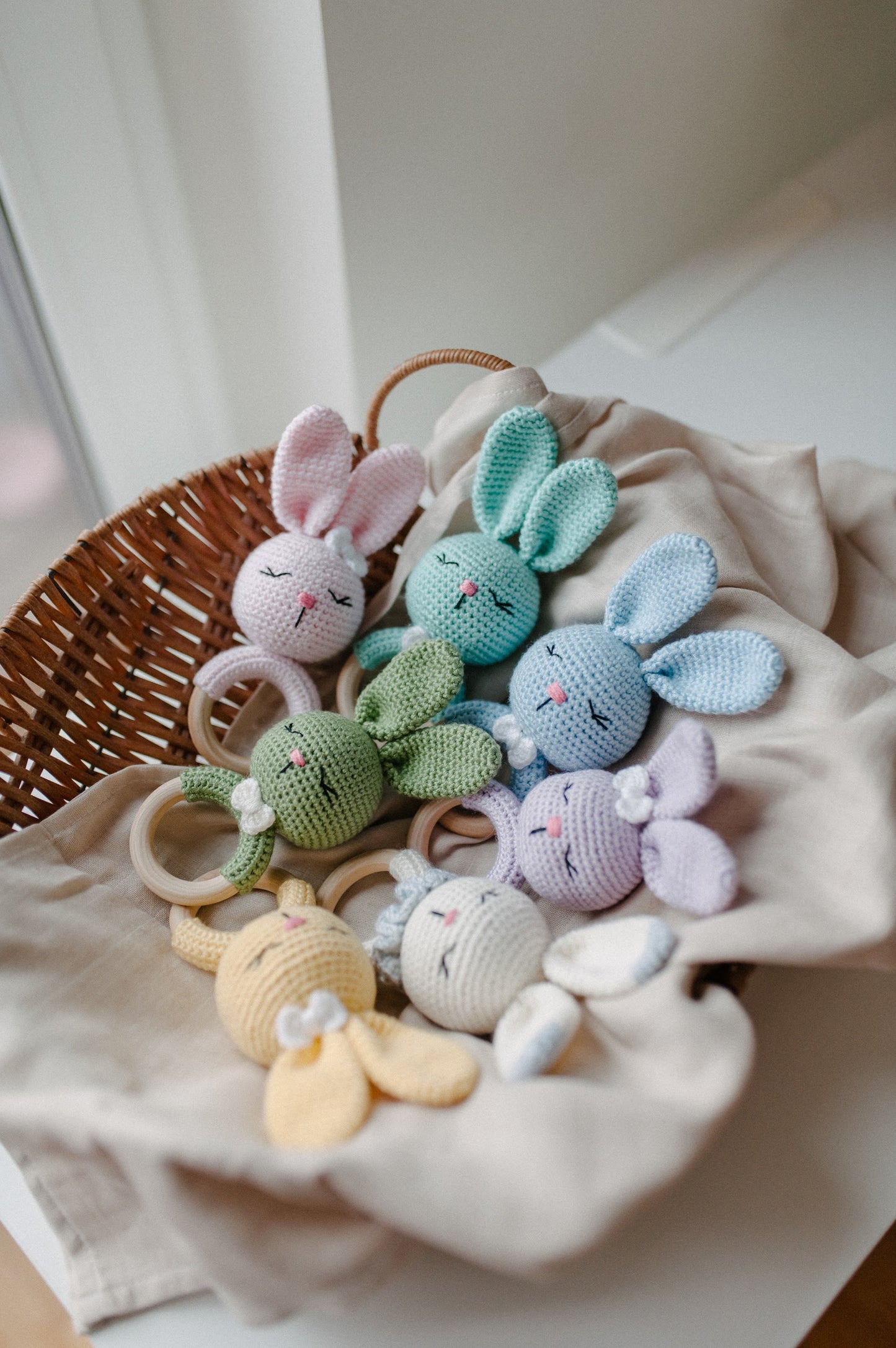 Crochet baby rattle "Bunny"