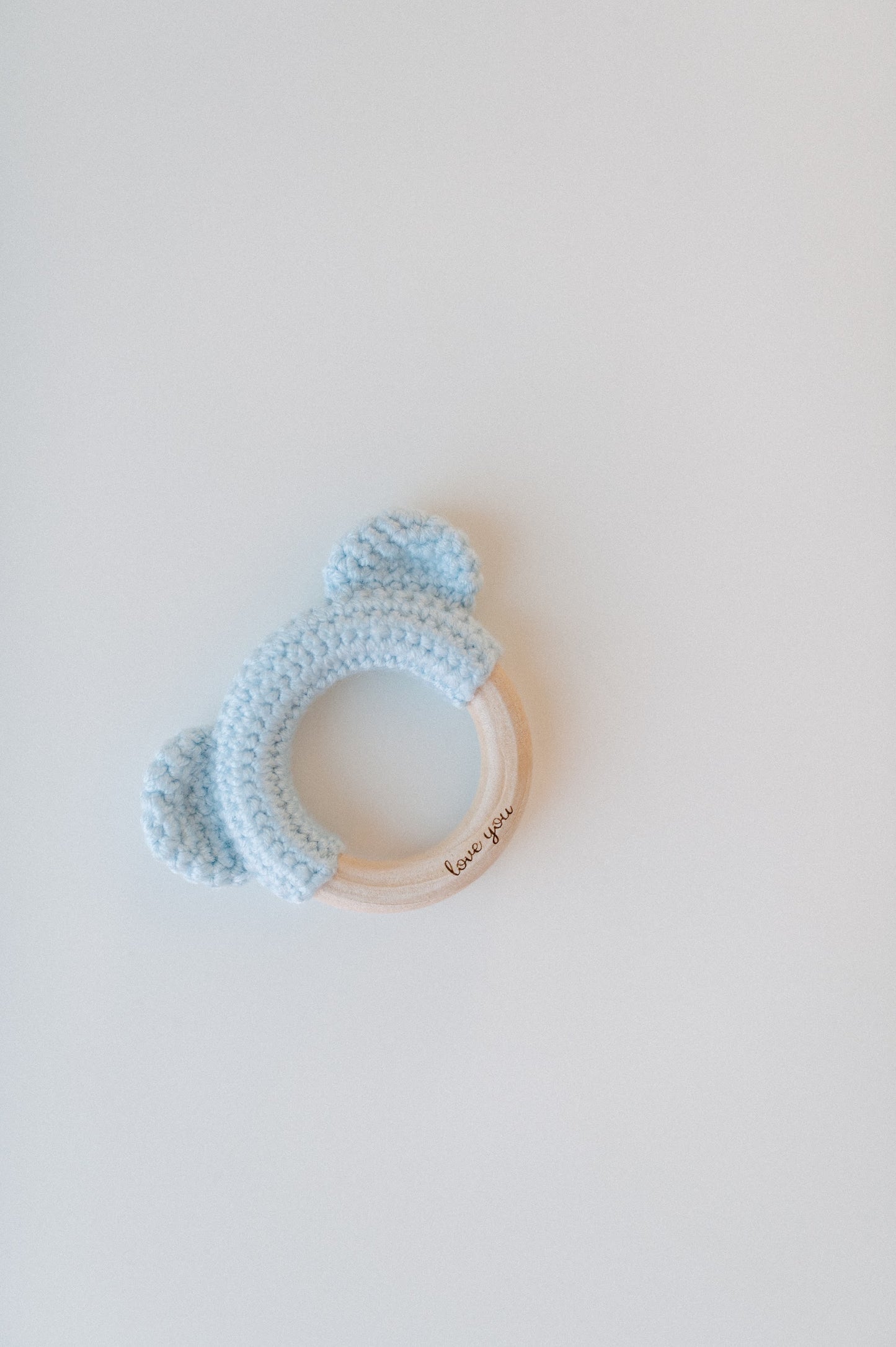 (𝐍𝐄𝐖) Personalized crochet teether "Bear ears"