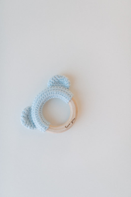 (𝐍𝐄𝐖) Personalized crochet teether "Bear ears"