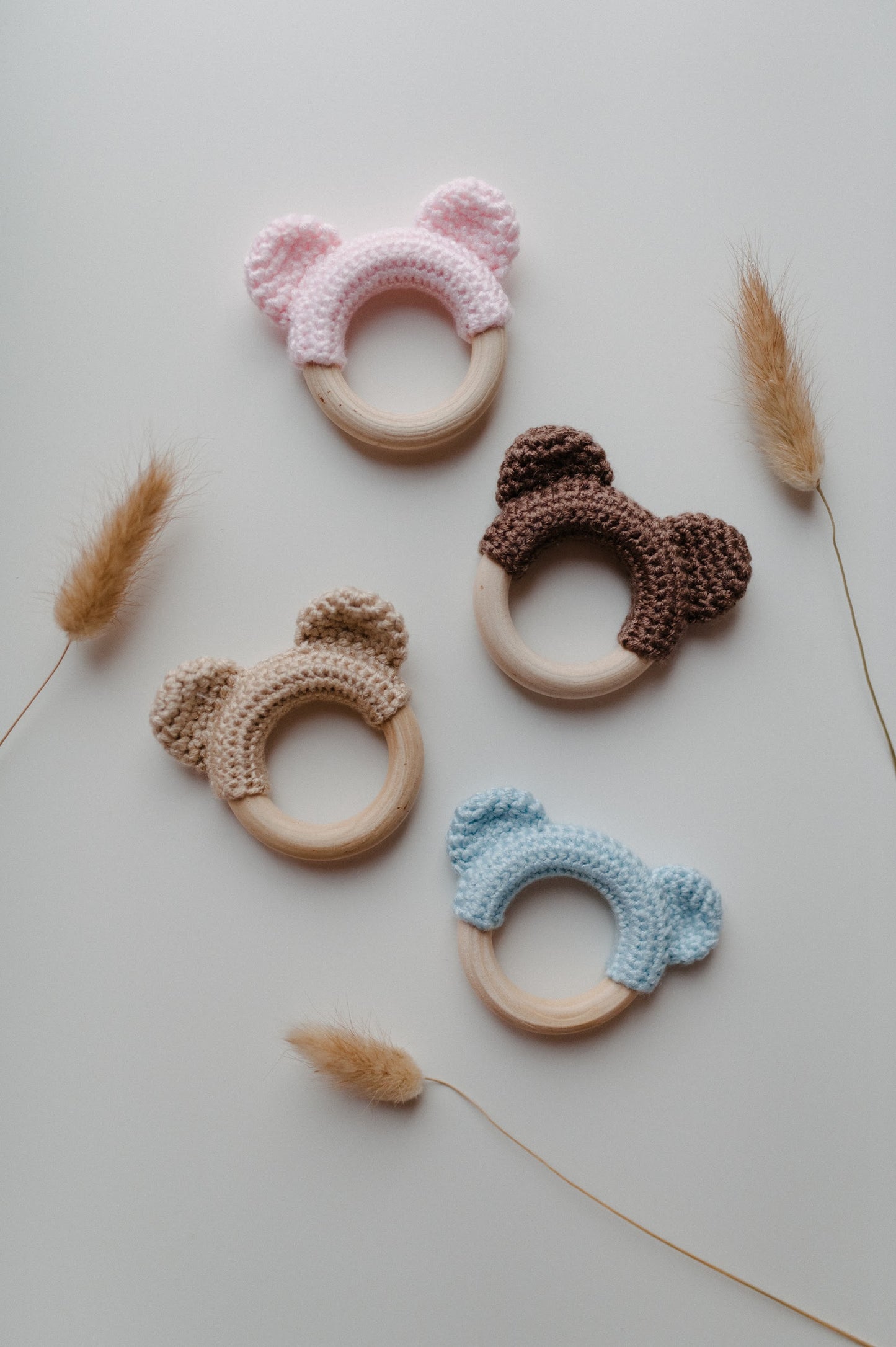 (𝐍𝐄𝐖) Personalized crochet teether "Bear ears"
