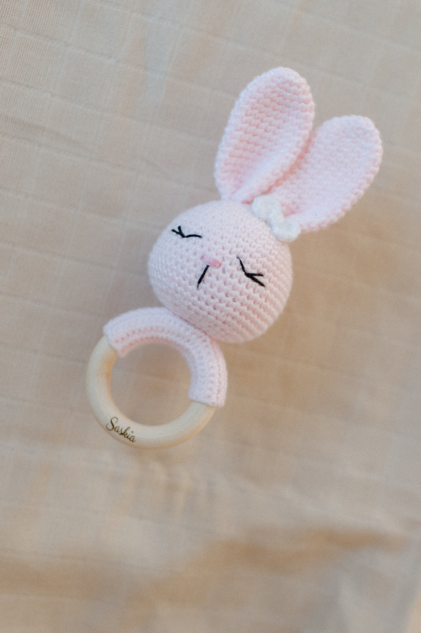 (𝐍𝐄𝐖) Personalized crochet baby rattle