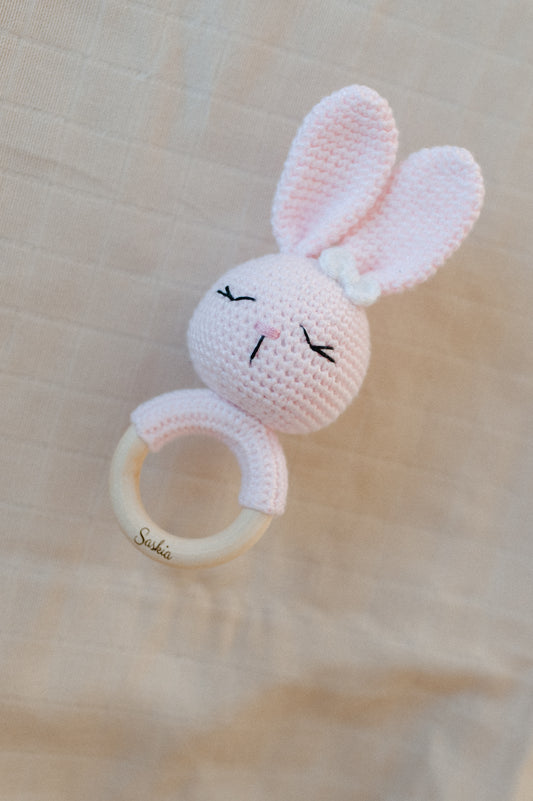 (𝐍𝐄𝐖) Personalized crochet baby rattle