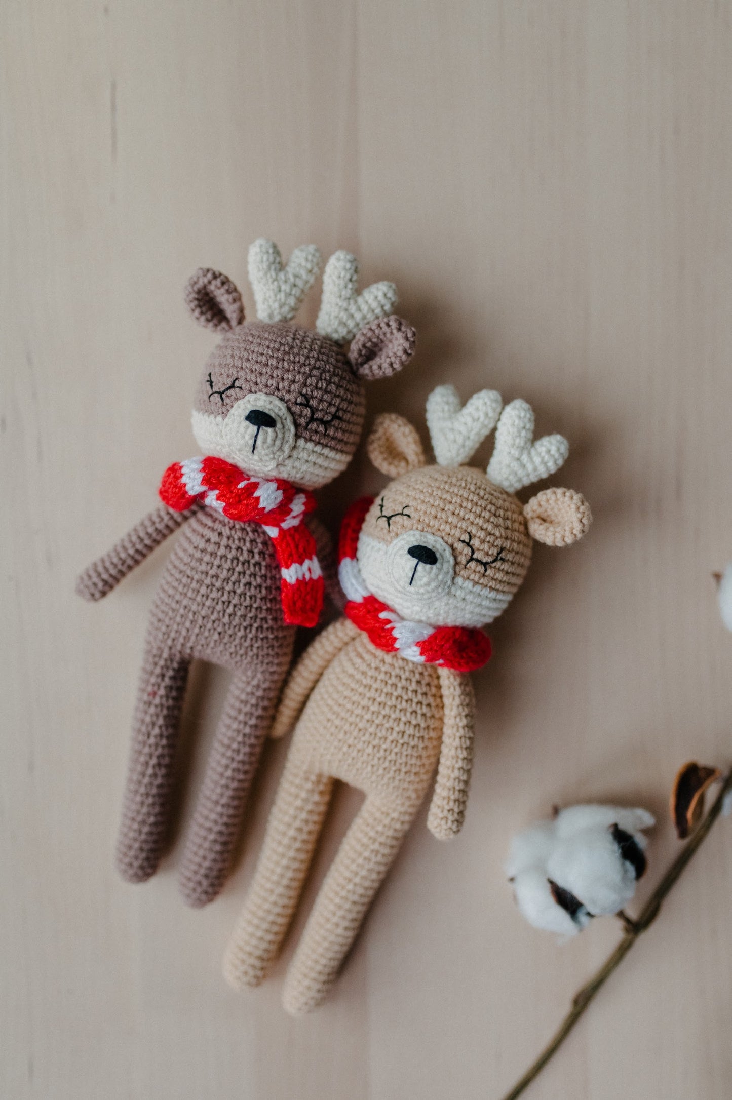 Crochet toy "Reindeer with scarf"