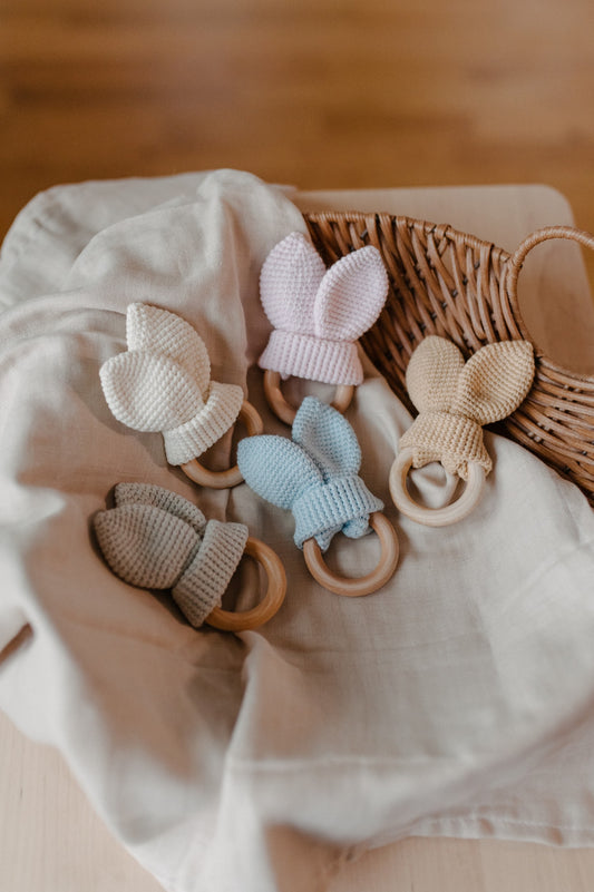 Crochet teether "Bunny ears"